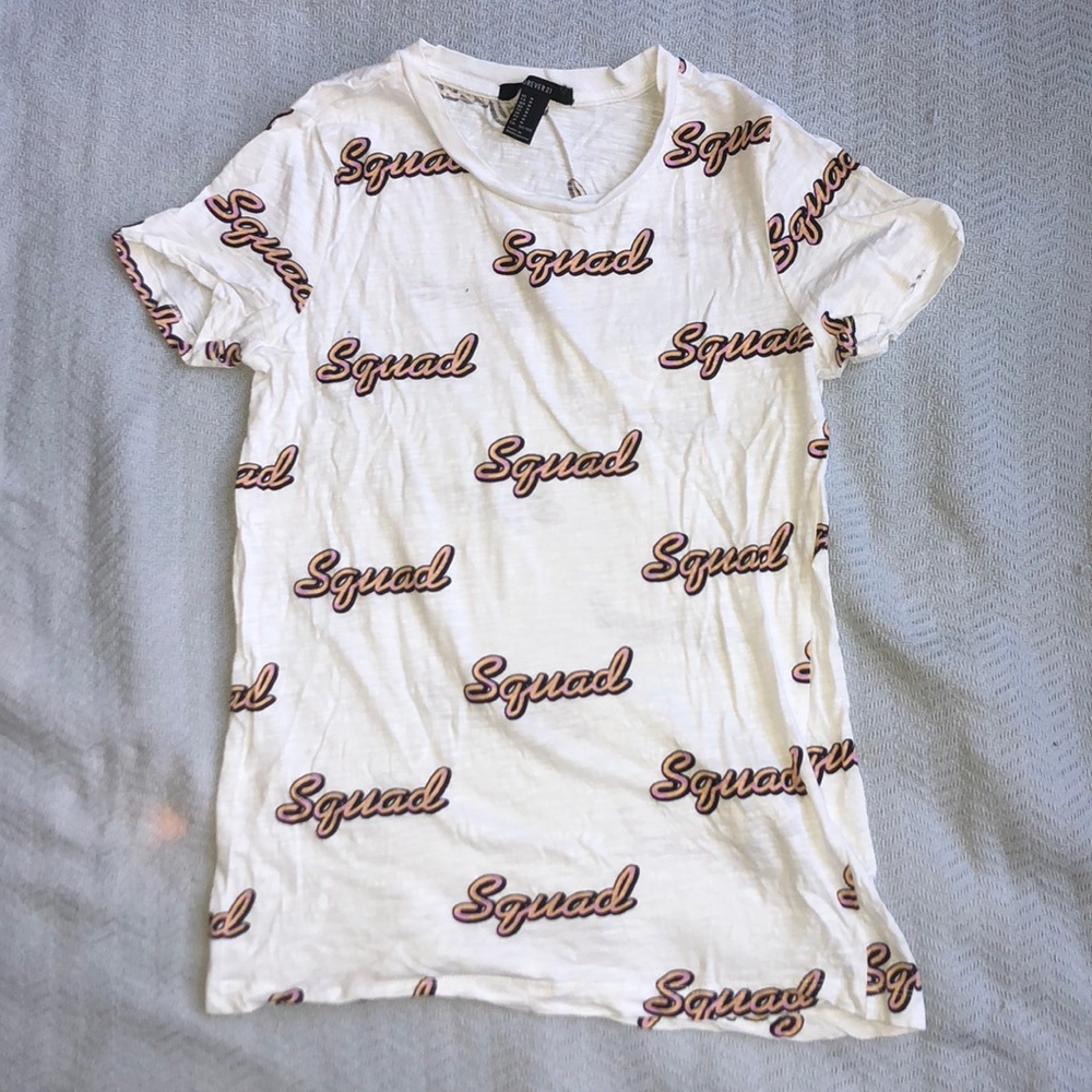 Forever 21 white squad t-shirt